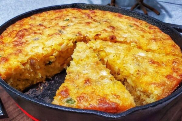 Southern-Style Creole Cornbread, homemade and freshly served