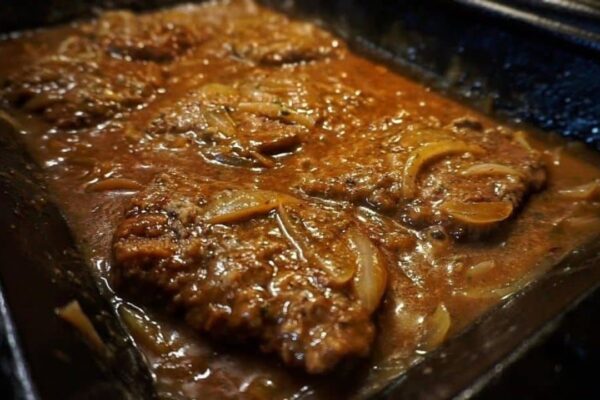 Southern Style Cube Steak and Gravy, homemade and freshly served