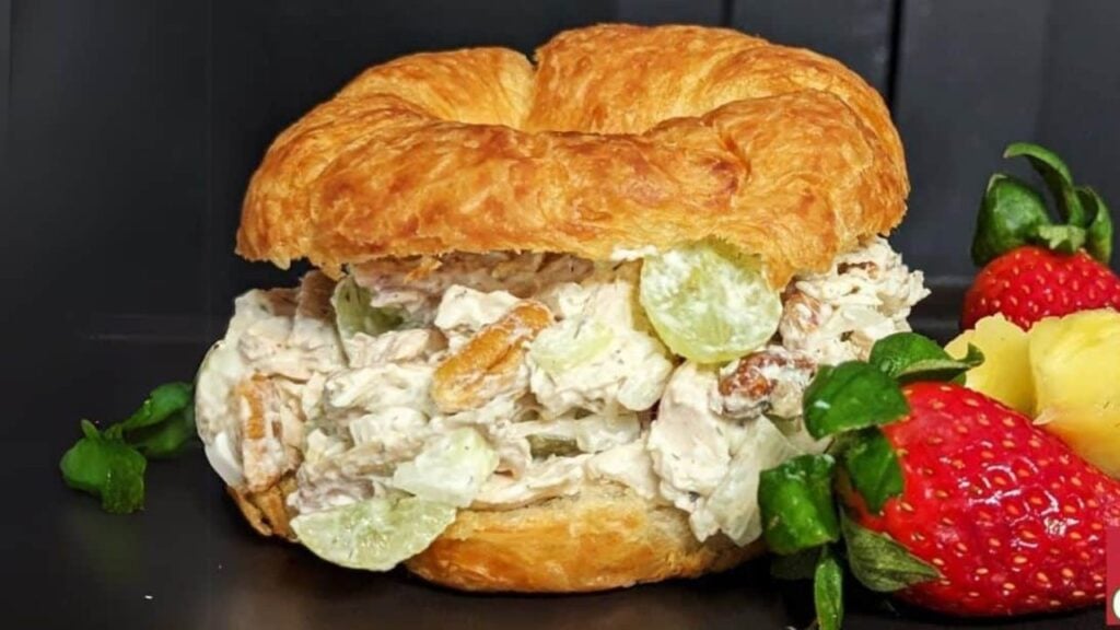 Southern Style Rotisserie Chicken Salad, homemade and freshly served