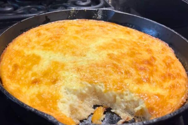 Southern-Style Spoon Bread, homemade and freshly served