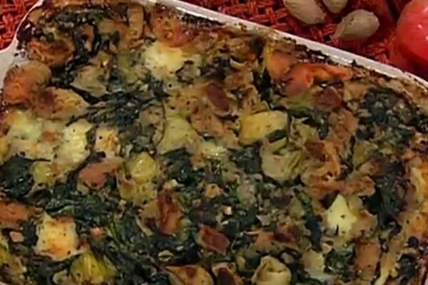 Spinach and Artichoke Stuffing for Veggie Lovers, homemade and freshly served