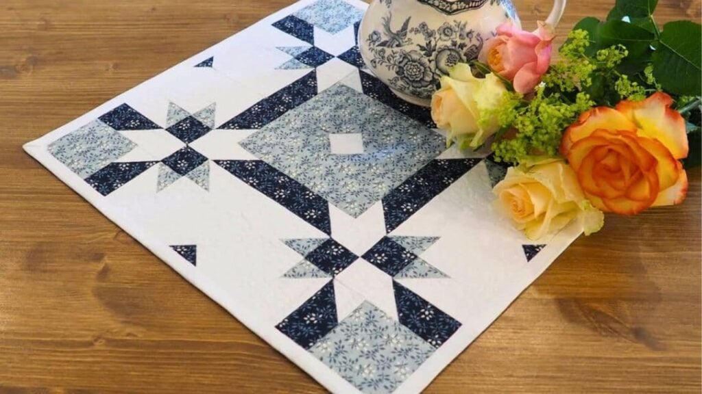 Square Patchwork Centerpiece Mat, homemade and freshly served