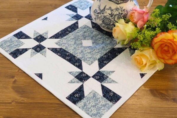 Square Patchwork Centerpiece Mat, homemade and freshly served