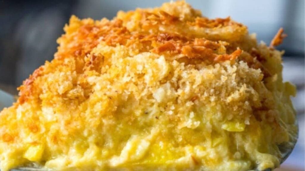Squash Alabama Casserole, homemade and freshly served