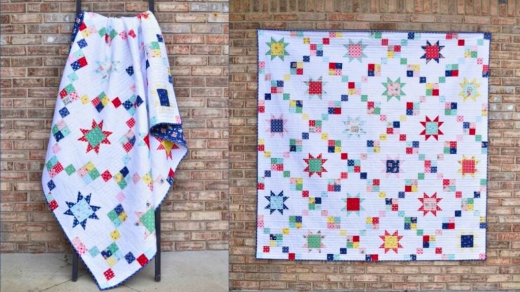 Star Chain Layer Cake Quilt Pattern, homemade and freshly served
