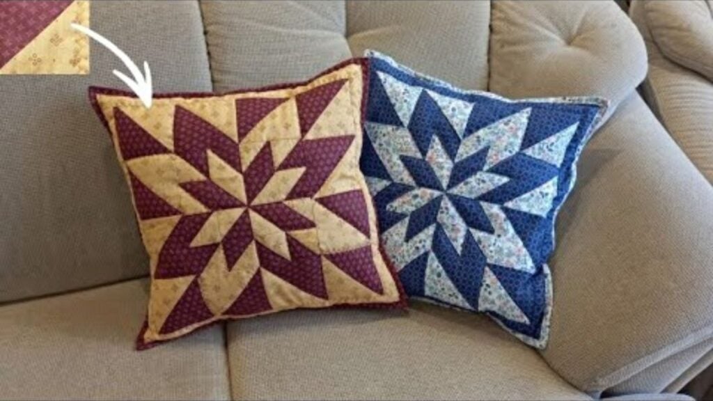 Finished Star Patchwork Pillowcase, a completed DIY project