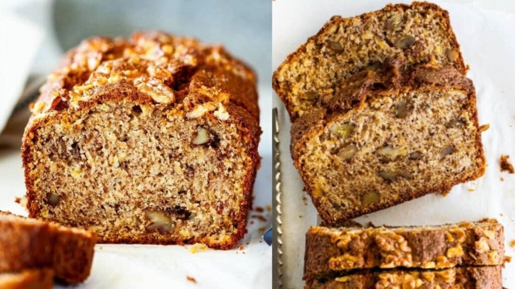 Starbucks Banana Nut Bread Copycat, homemade and freshly served