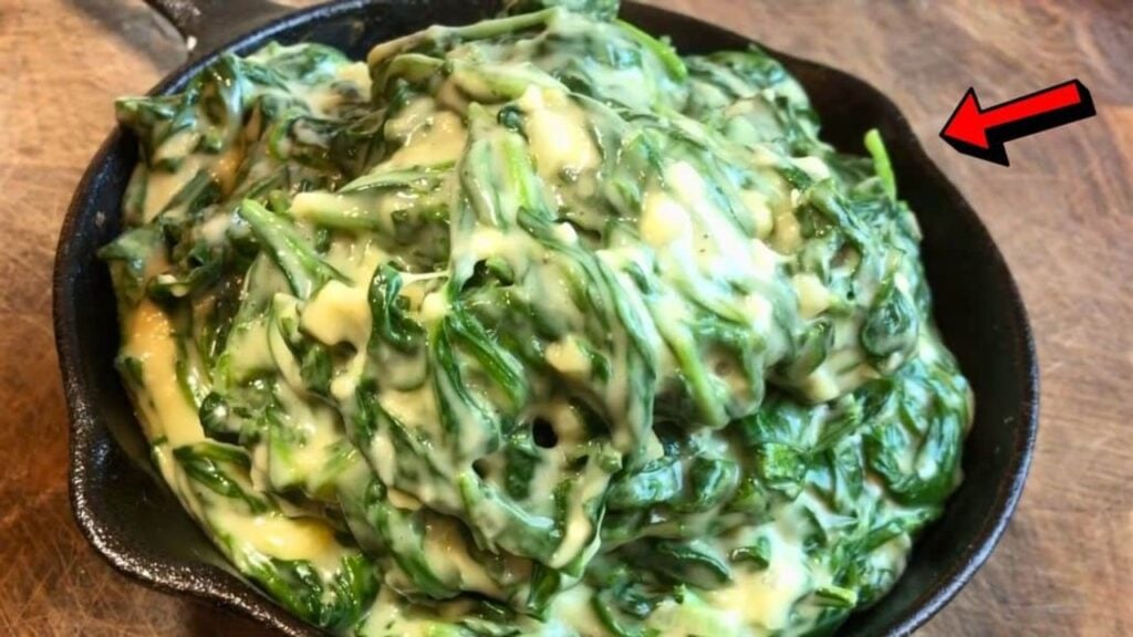 Steakhouse Creamed Spinach, homemade and freshly served