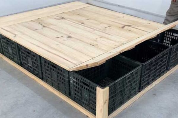 How To Turn Cheap Storage Crates Into A Platform Bed