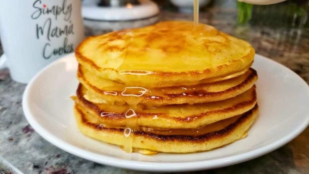 Stovetop Cornbread Cakes, homemade and freshly served
