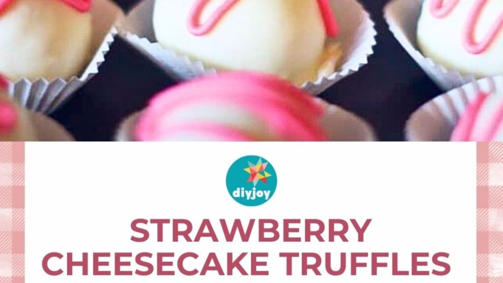 Strawberry Cheesecake Truffles, homemade and freshly served