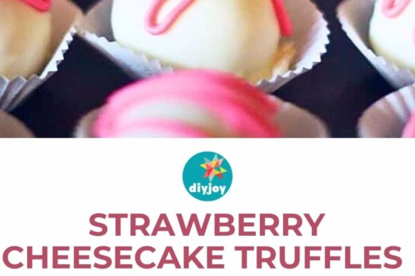 Strawberry Cheesecake Truffles, homemade and freshly served