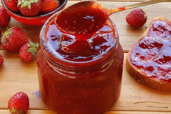 Perfect Strawberry Jam With Just 3 Ingredients, homemade and freshly served