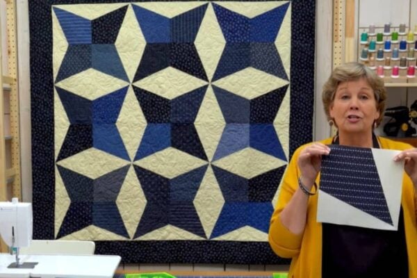 Finished Stretched Periwinkle Quilt With Jenny Doan, a completed DIY project