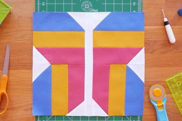 Strip Butterfly Quilt Block, homemade and freshly served