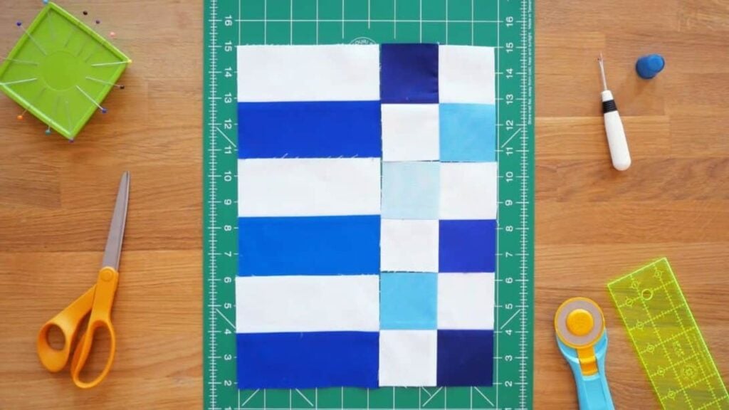 Finished Strips and 4-Patch Quilt, a completed DIY project