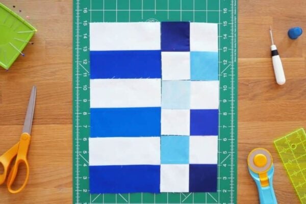 Finished Strips and 4-Patch Quilt, a completed DIY project
