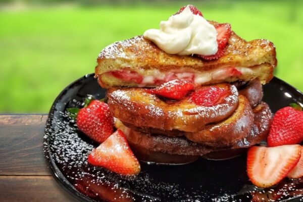 Stuffed French Toast, homemade and freshly served