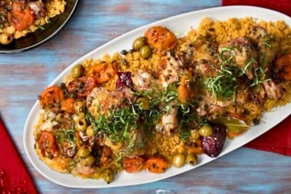 Summer Chicken Marbella, homemade and freshly served