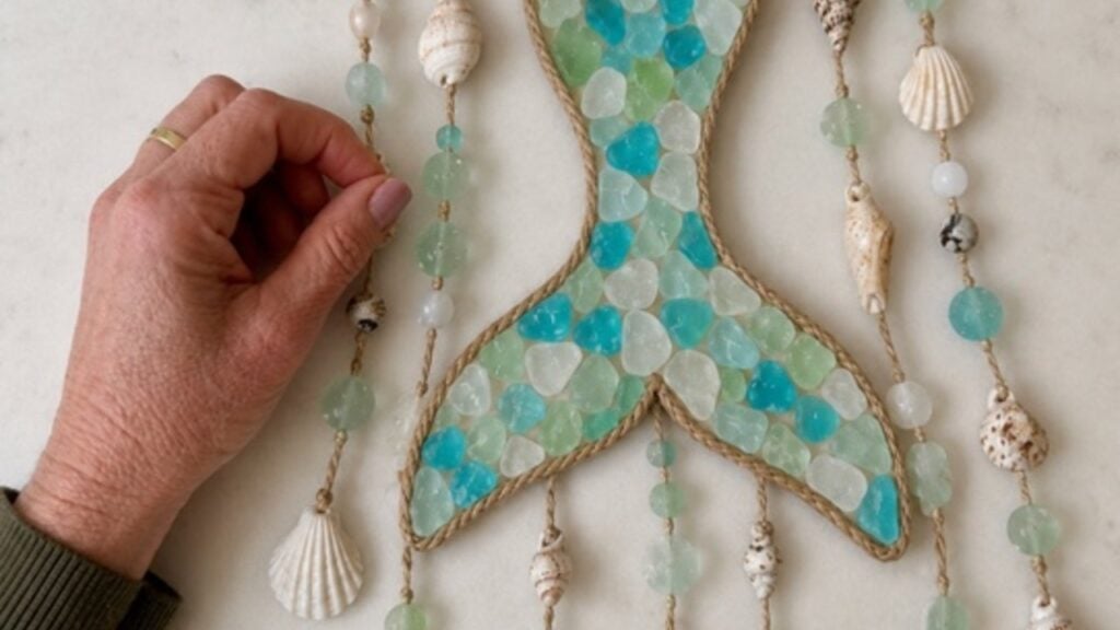 Finished Mermaid Windchime, a completed DIY project