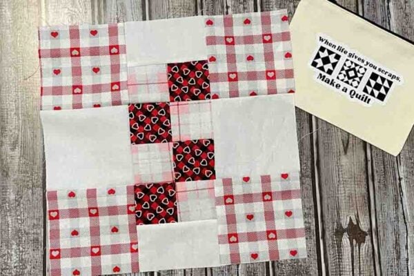 Finished Sunset Light Quilt Block, a completed DIY project