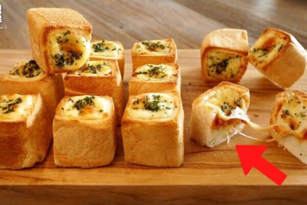 Super Crispy Cube Potato Pizza, homemade and freshly served