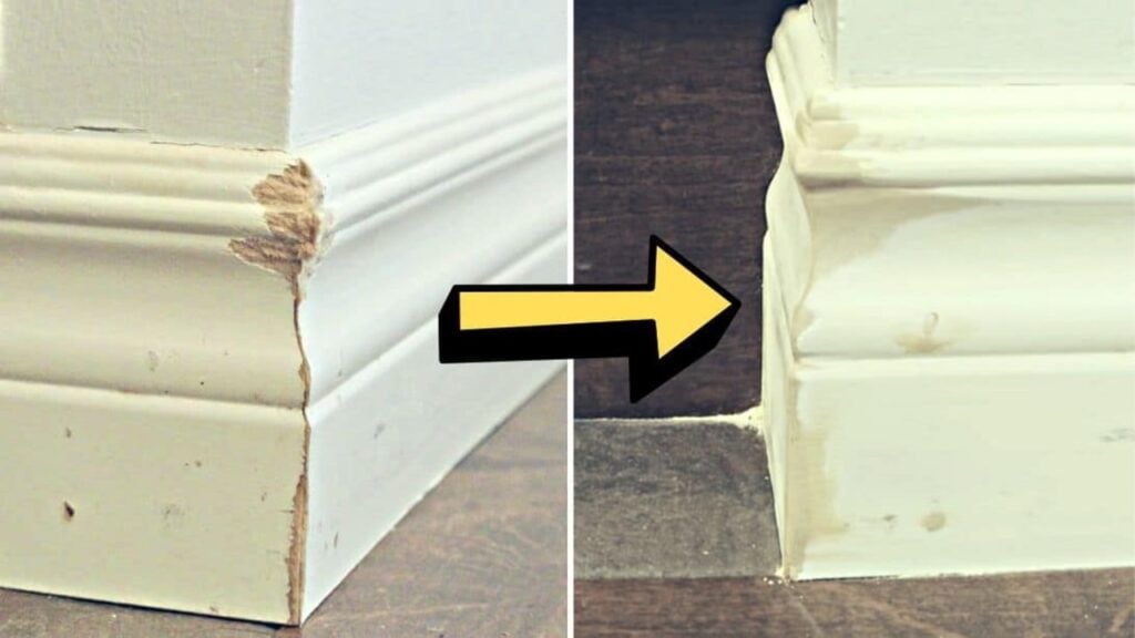 Finished Super Easy Baseboard Repair, a completed DIY project