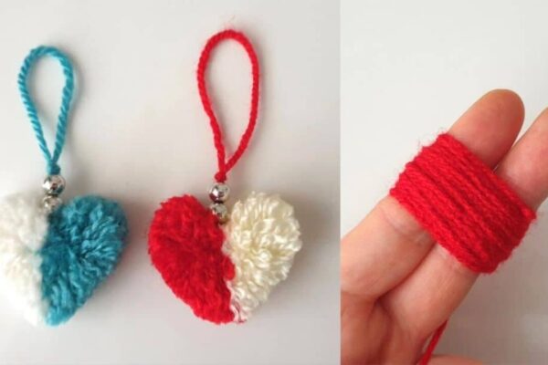 Super Easy Pom Pom Heart