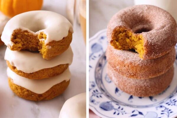 Super Easy Pumpkin Donuts, homemade and freshly served