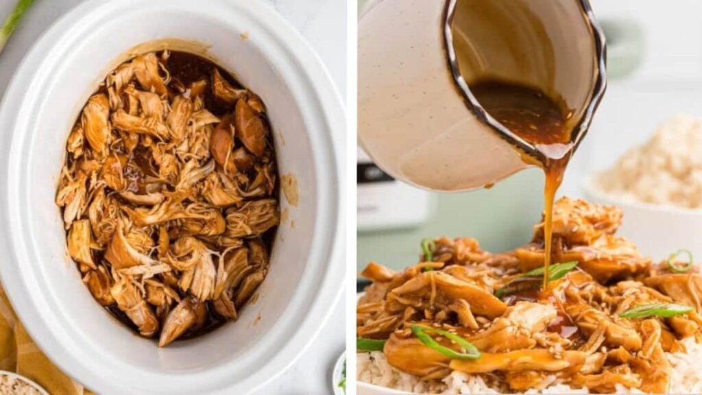 Super Easy Slow Cooker Teriyaki Chicken, homemade and freshly served