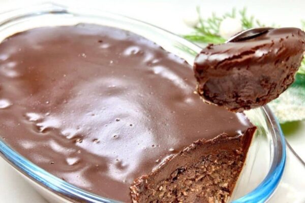 Super Soft Chocolate Oatmeal Banana Dessert, homemade and freshly served