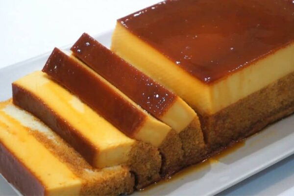 Super Yummy Caramel Custard Cake, homemade and freshly served