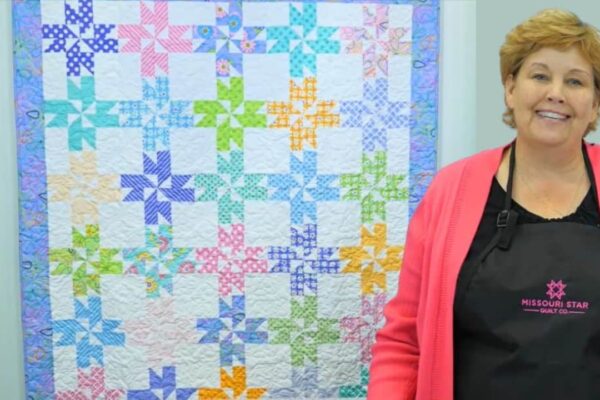 Finished Surprise Pinwheels Quilt With Jenny Doan, a completed DIY project
