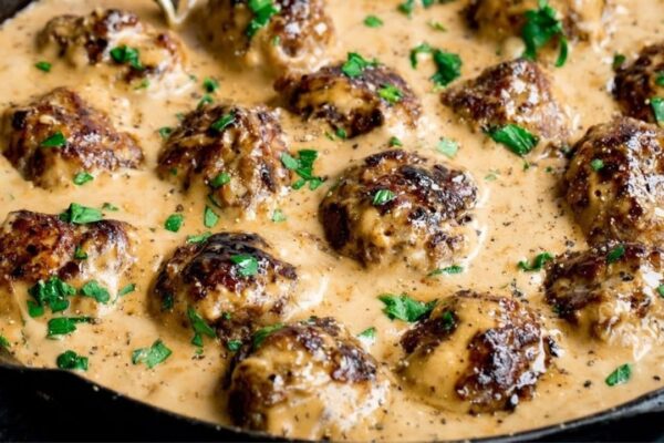 the Best Swedish Meatballs, homemade and freshly served
