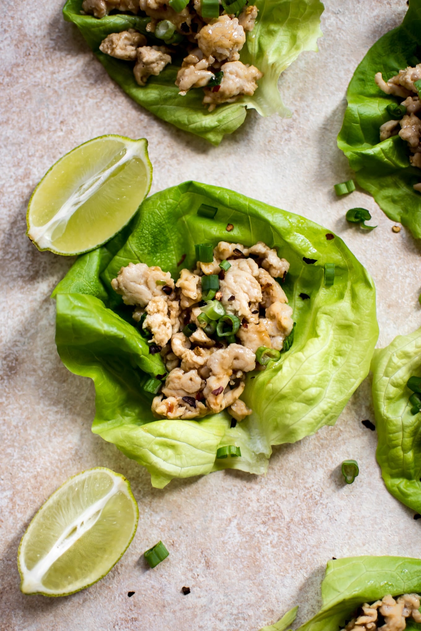 Sweet Chili Chicken Lettuce Wraps - Healthy Lunch Ideas for Work