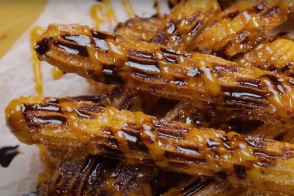 Sweet Cinnamon Churros Pollo Loco Copycat, homemade and freshly served