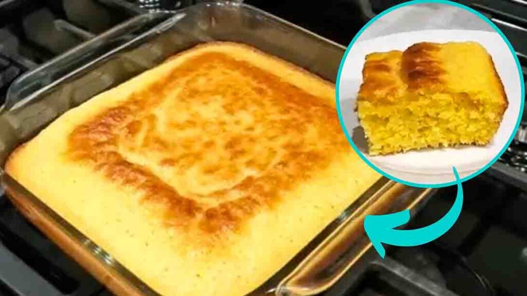 Sweet Cornbread From Scratch, homemade and freshly served