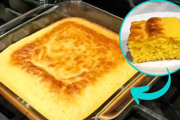 Sweet Cornbread From Scratch, homemade and freshly served