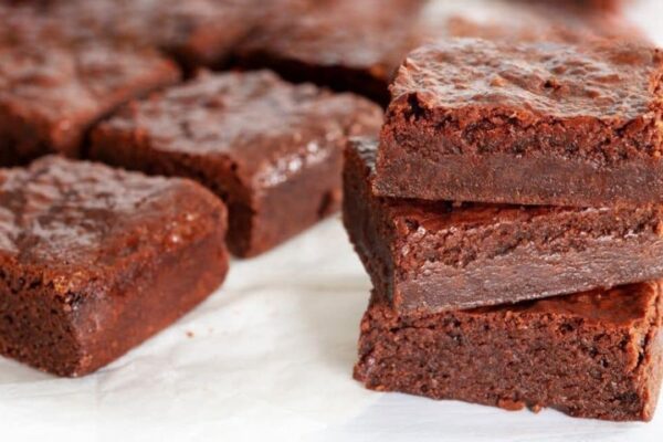 Sweet Potato Brownie, homemade and freshly served