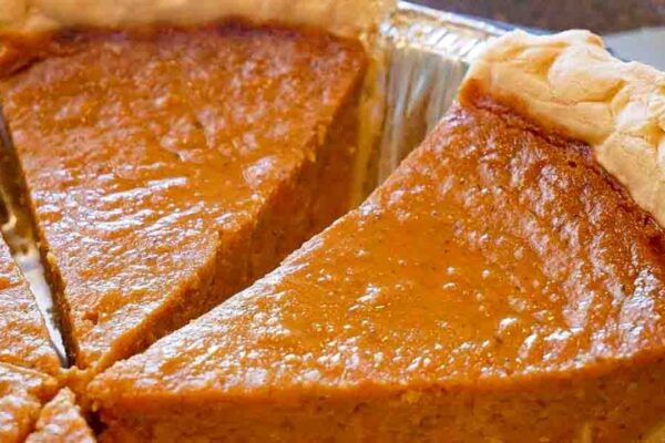 Sweet Potato Pie, homemade and freshly served