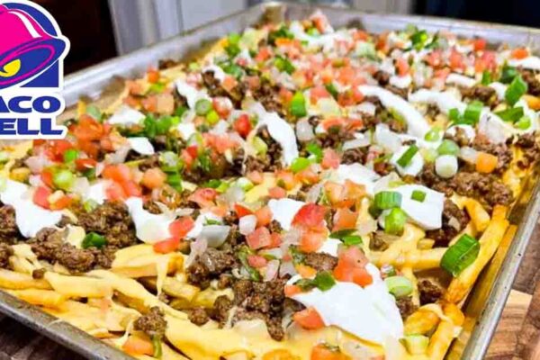 Taco Bell Copycat Nacho Cheese Fries, homemade and freshly served