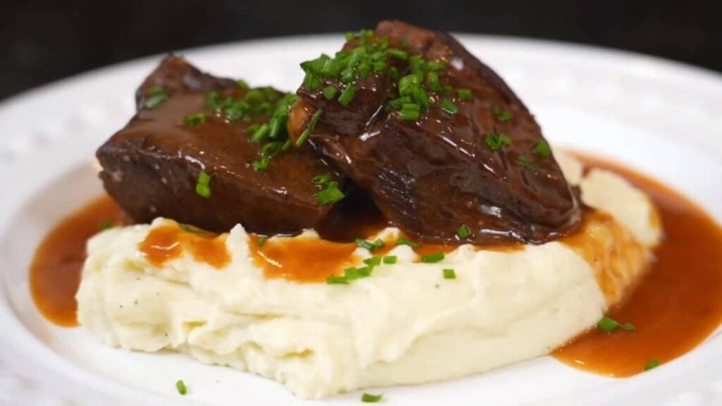 Tender Beef Short Ribs, homemade and freshly served