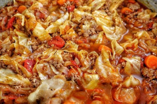 Perfect Tex-Mex Style Cabbage Soup, homemade and freshly served
