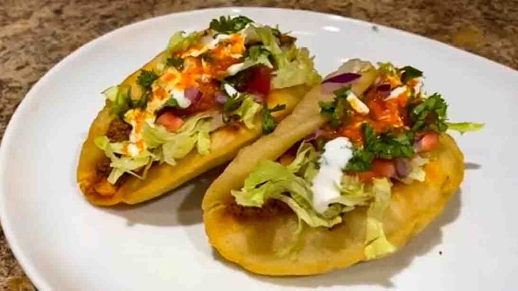 Texas Puffy Tacos, homemade and freshly served