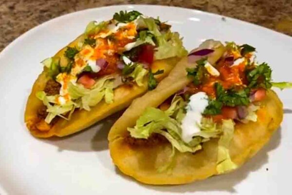 Texas Puffy Tacos, homemade and freshly served