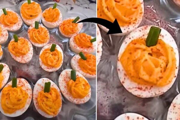 Thanksgiving Deviled Eggs, homemade and freshly served