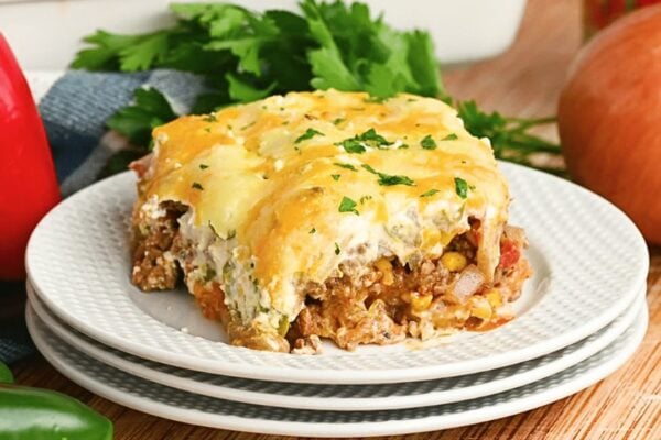 The Best John Wayne Casserole, homemade and freshly served