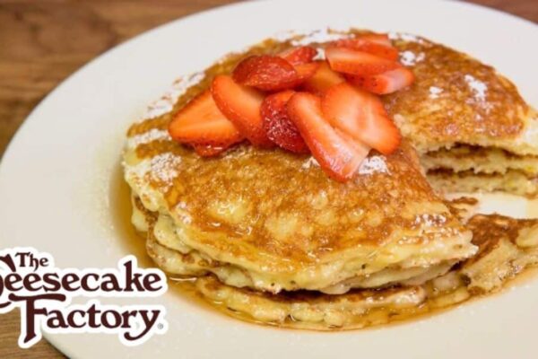 The Cheesecake Factory Lemon-Ricotta Pancakes, homemade and freshly served