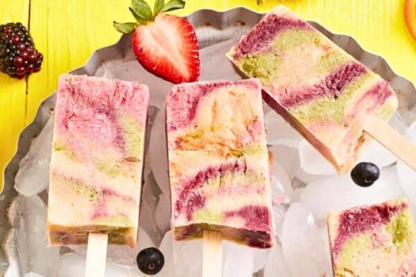 Tie Dye Popsicle, homemade and freshly served