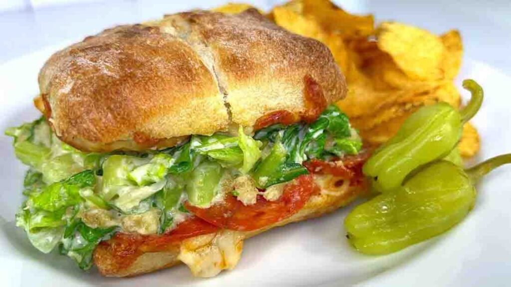 TikTok Caesaroni Sandwich, homemade and freshly served